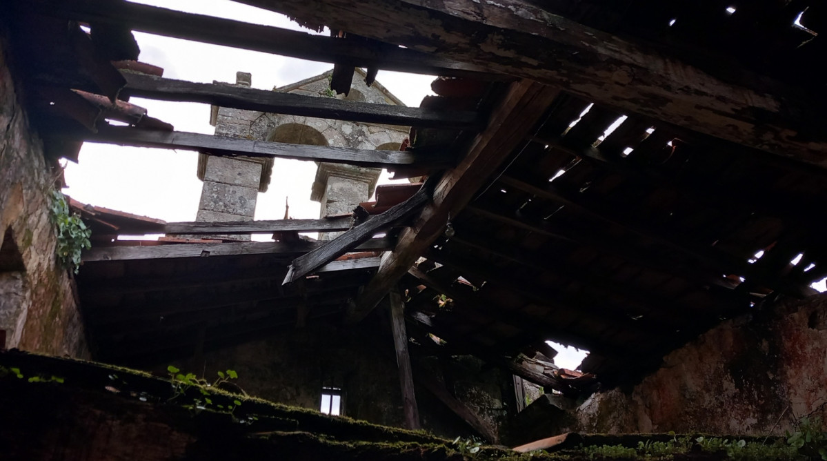 Tejado de la Iglesia de Loeda en Ruinas en una imagen de Hispania Nostra