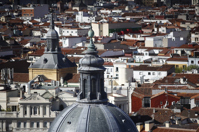 Archivo - (Foto de ARCHIVO) Vista de los tejados de Madrid, desde la Torre de Colón.  Eduardo Parra / Europa Press 07 marzo 2019, recursos, Madrid.  07/3/2019