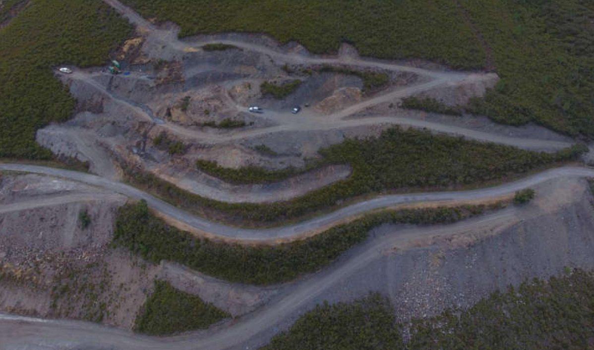 Yacimiento tres de la mina de Wolframio de A Gudiu00f1a en una imagen de Eurobattery