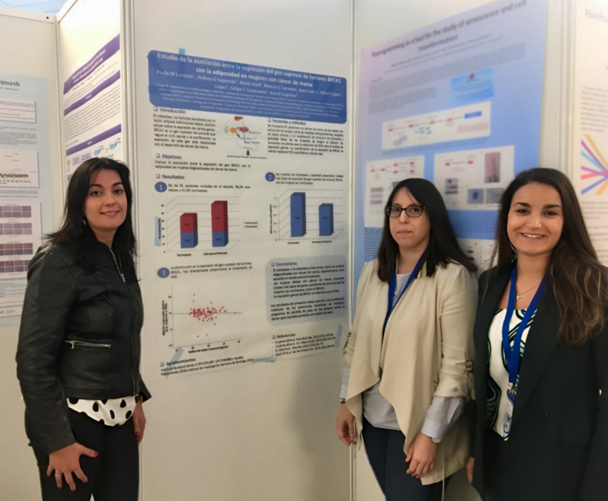 De izquierda a derecha Ana B Crujeiras, Paula M. Lorenzo y Andrea G Izquierdo