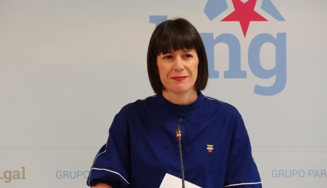 La portavoz nacional del BNG, Ana Pontón, en rueda de prensa.