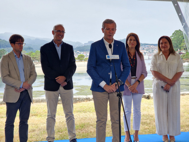 Alfonso Rueda este martes en Nigrán (Pontevedra).