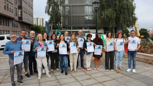 Reclamación de SOS Sanidade Pública este martes ante el Olimpia Valencia.