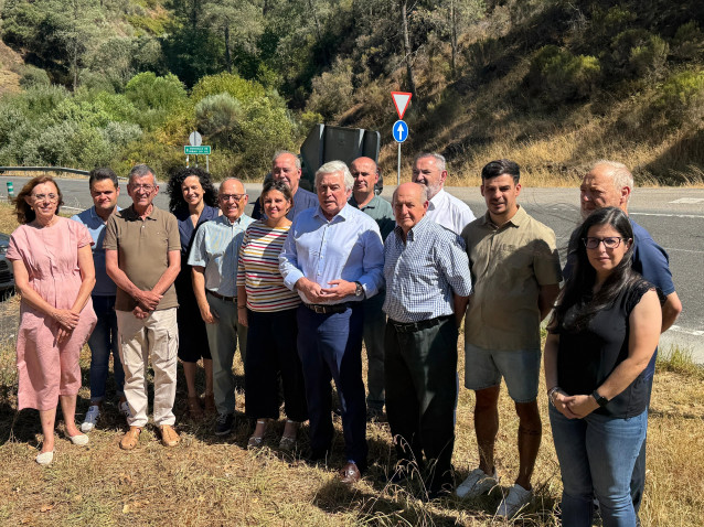 Senadores del PP de Lugo junto a portavoces municipales de la comarca de Quiroga y Lemos.