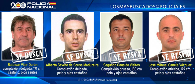 Un capo de la droga en Huelva y un profesor que abusó de menores, entre los cuatro fugitivos de la lista de 'Los 10 más buscados' aún por la Policía Nacional