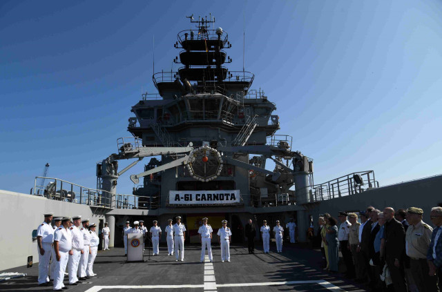 El Buque 'Carnota', durante el homenaje del 500 Aniversario de la Expedición García Jofre Loaisa, en A Coruña