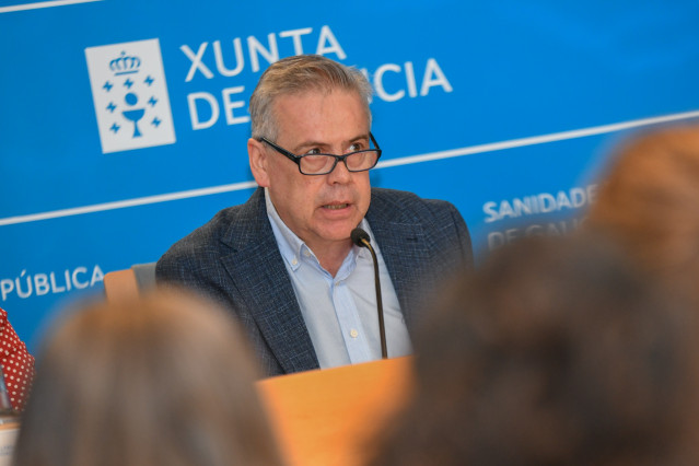 El conselleiro de Sanidade, Antonio Gómez Caamaño, en rueda de prensa.