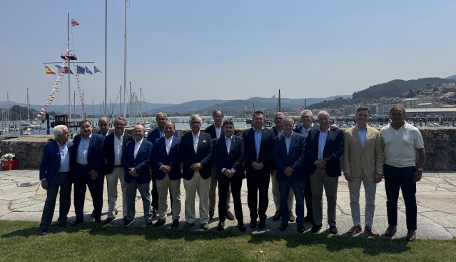 Imagen del encuentro de empresarios en Baiona.