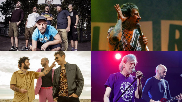 Cartel de A Candeloria Pista Extra: Talco, Evaristo Páramos, Catalina Grande Piñón Pequeño, Manolo Kabezabolo...