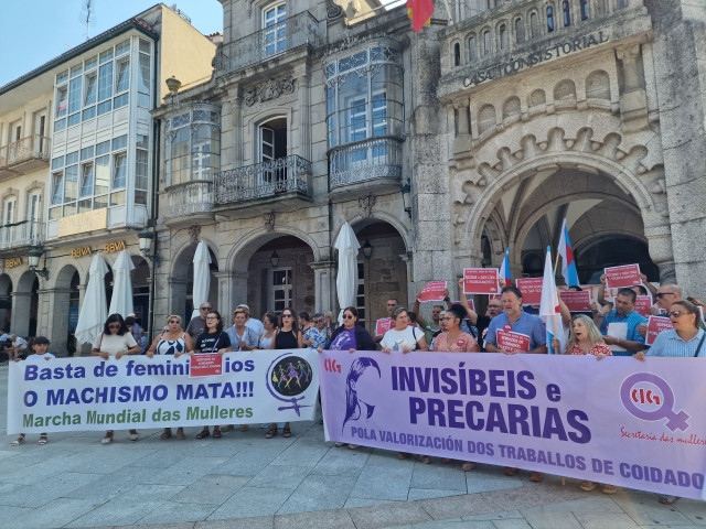 Imagen de la concentración en O Porriño.