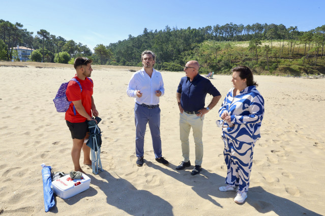 Diego Calvo, durante la visita.