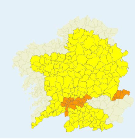 Alertas por calor vigentes hoy en Galicia desde las 15 horas segu00fan Meteogalicia