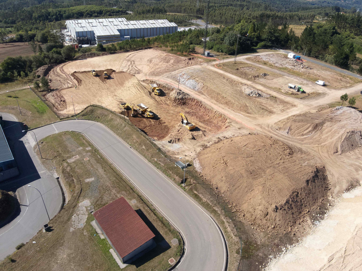 Obras para la planta de reciclaje textil en Cerceda