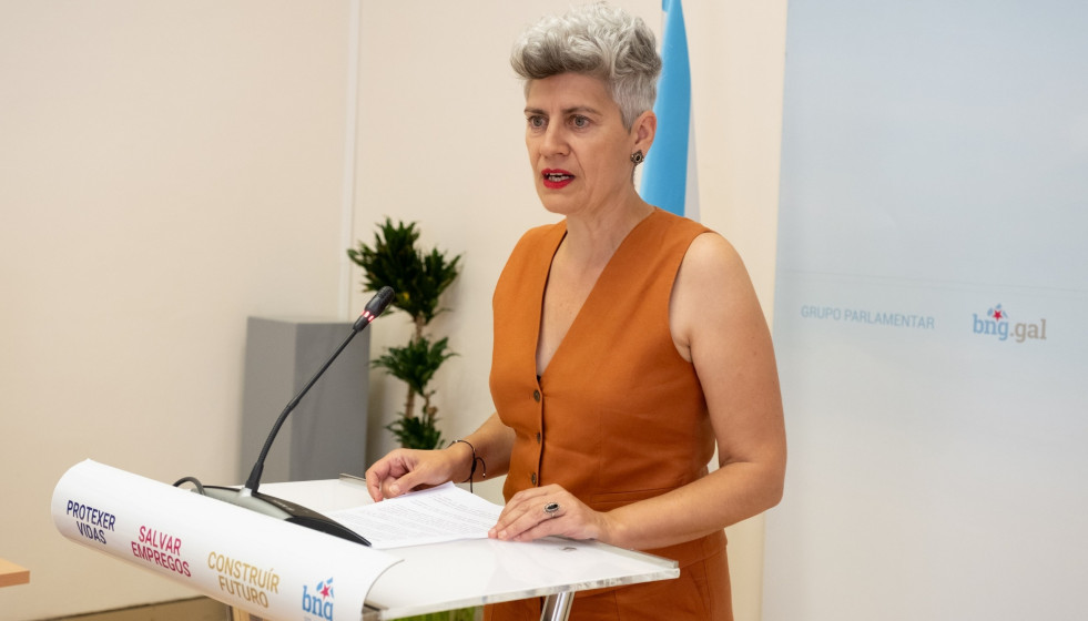 La diputada y portavoz de Cultura del BNG en el Parlamento, Mercedes Queixas.