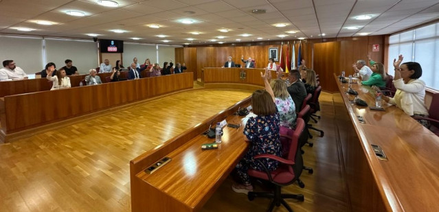 Imagen de la votación en el pleno.