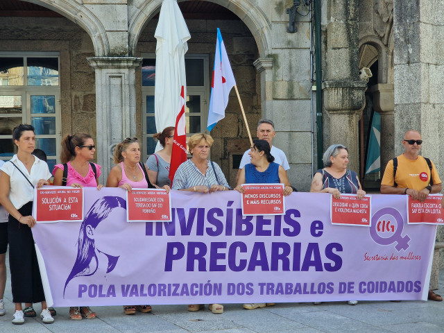 Imagen de la concentración en O Porriño.