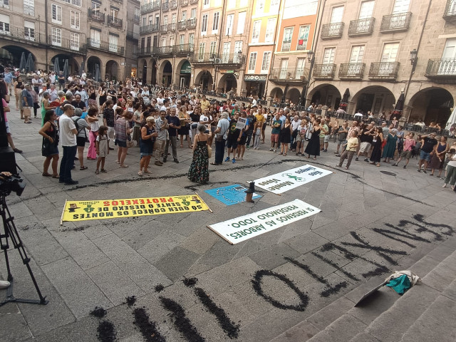 Manifestación en Ourense contra los incendios