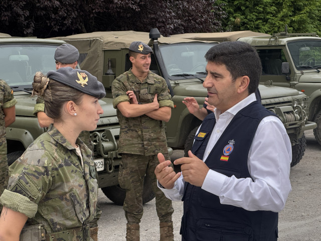 El delegado del Gobierno en Galicia, Pedro Blanco, en A Pobra de Trives