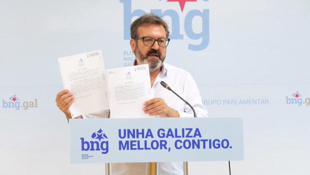 El viceportavoz del BNG en el Parlamento, Luis Bará, a 22 de agosto de 2025.