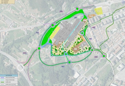 Plano del estudio previo de accesos elaborado por la Xunta.