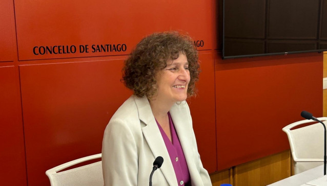 La alcaldesa, Goretti Sanmartín, en rueda de prensa, a 25 de agosto de 2025.