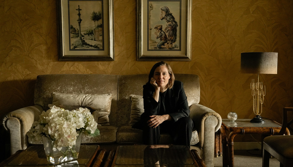 La directora de cine catalana, Carla Simón, horas antes del preestreno de su película 'Romería' en Vigo, lugar en el que fue rodada.