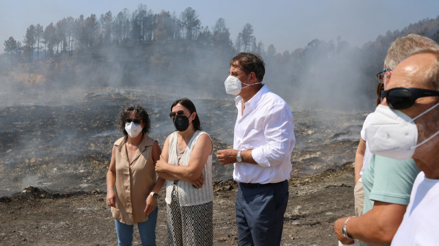 El secretario xeral del PSdeG, José Ramón Gómez Besteiro, en A Rúa, a 26 de agosto de 2025.