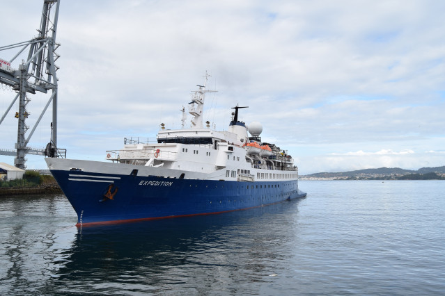 El buque Expedition, entregado por astilleros San Enrique (Marina Meridional) tras su puesta a punto en las instalaciones de Vigo.