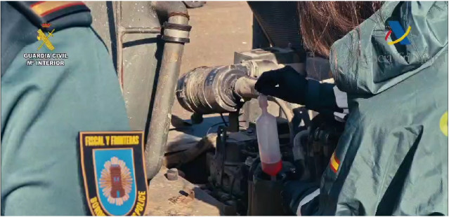 Gasóelo incautado en el Puerto Exterior de A Coruña