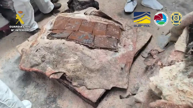 Cocaína intervenida en el marco de la 'Operación Olimpia', llevada a cargo por la Guardia Civil.