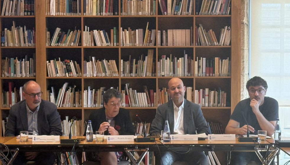 Rueda de prensa de presentación del informe 'O gasto en cultura na Administración local en Galicia'.