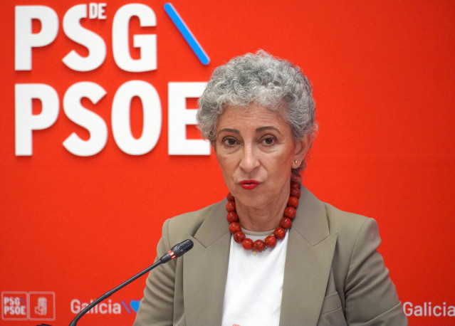 La diputada del PSdeG Silvia Longueira en rueda de prensa