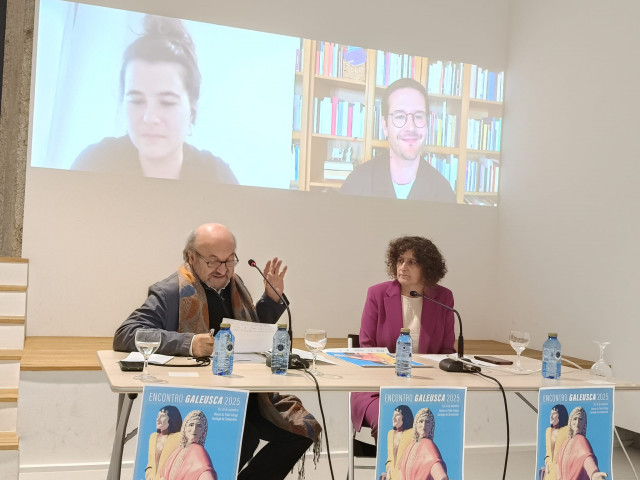 La alcaldesa Goretti Sanmartín, durante evento preparativo del Encontro Galeusca 2025.