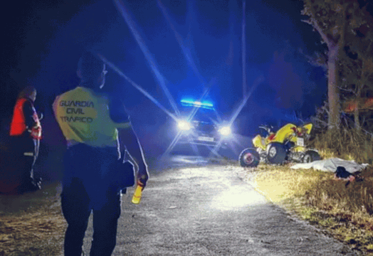 Fallece un hombre y una mujer resulta herida al volcar un quad en Sarreaus (Ourense)