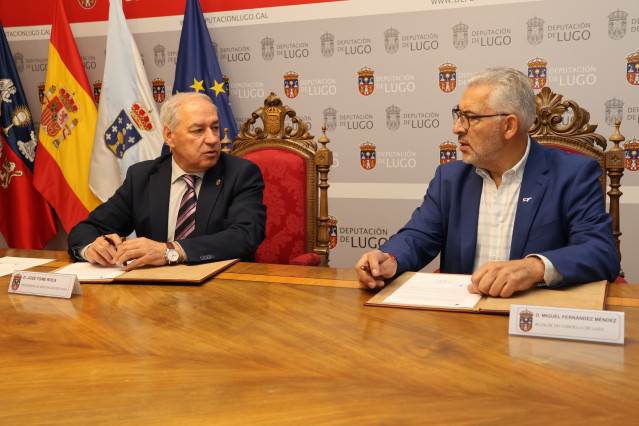 Firma de un convenio de colaboración entre la Diputación de Lugo y el Ayuntamiento