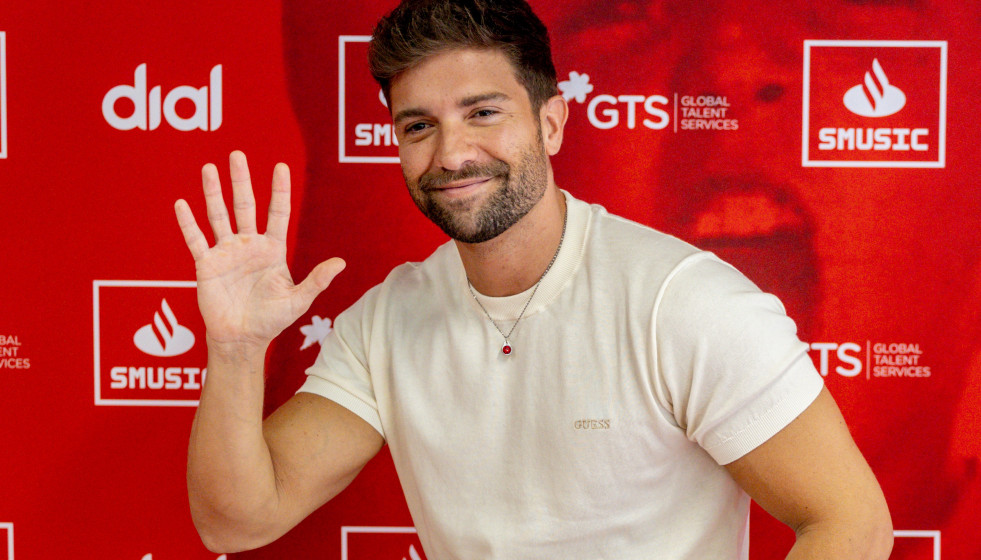 El cantante Pablo Alborán durante la presentación de su nueva gira.