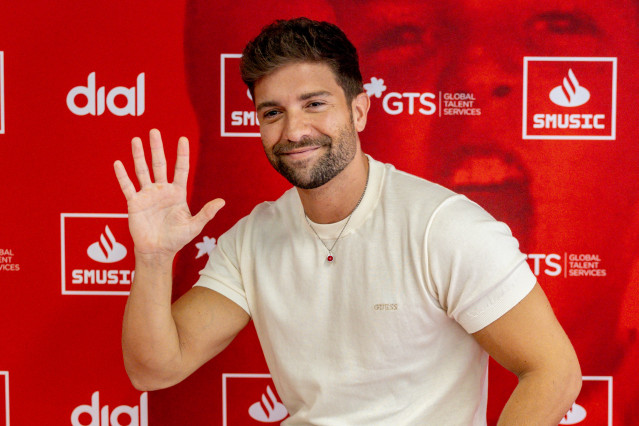 El cantante Pablo Alborán durante la presentación de su nueva gira.