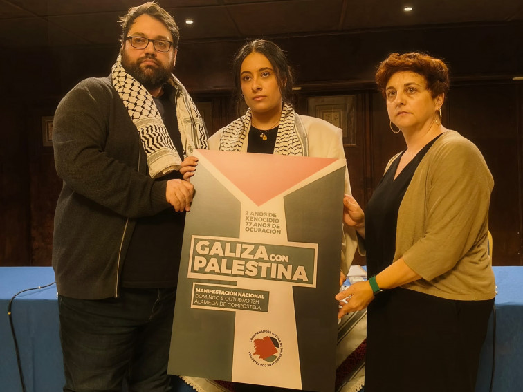 Gran protesta en Santiago de Compostela el 5 de octubre contra la ocupación y genocidio de Gaza