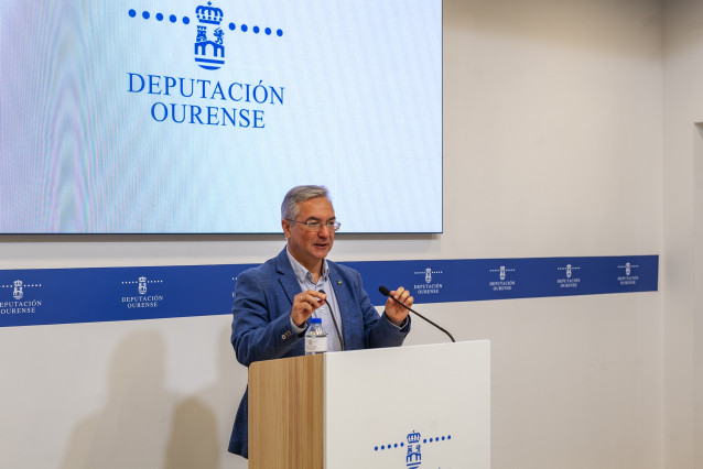 El presidente provincial, Luis Menor, ofrece una rueda de prensa para dar cuenta de los asuntos aprobados en Junta de Gobierno