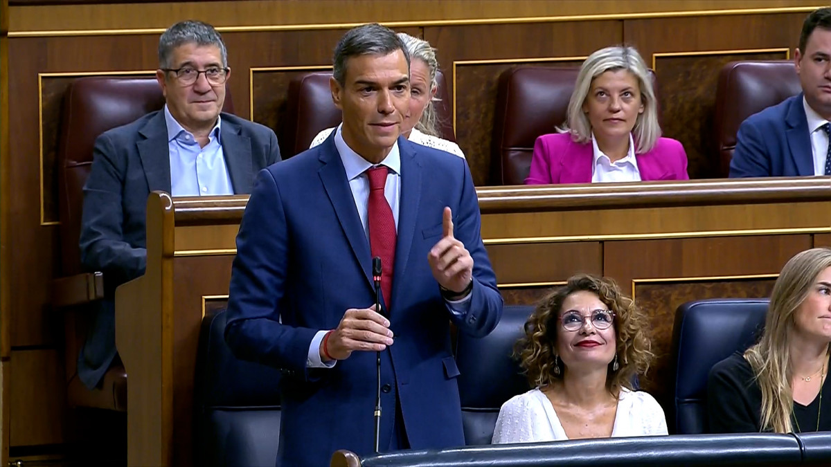 Pedro Su00e1nchez en la sesiu00f3n de control del Congreso