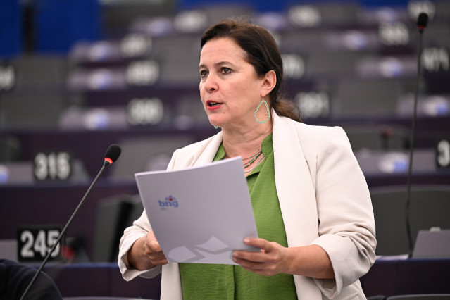 Archivo - La eurodiputada del BNG, Ana Miranda, en la Eurocámara.