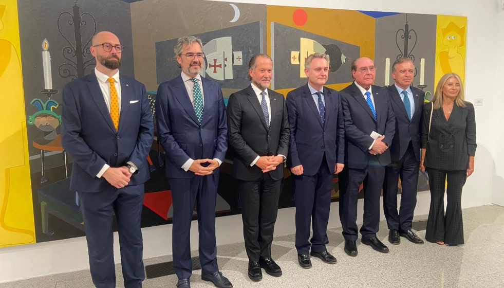 Inauguración de un nuevo espacio expositivo de Abanca y Casa América denominado 'Galería Casa América - Abanca', en la sede del Palacio de Linares (Madrid), con el objetivo de colaborar en la difu