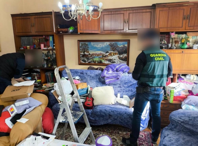 Resgistro de la Guardia Civil en el marco de la operación Octayen.