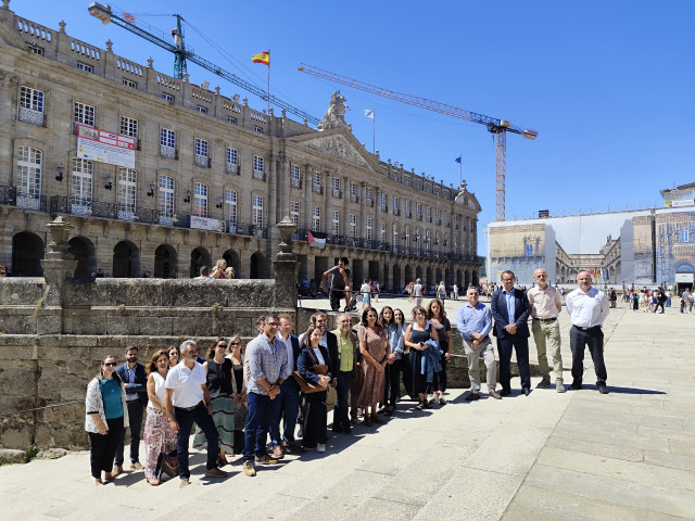 Archivo - Representantes de la Unión Hotelera de Compostela