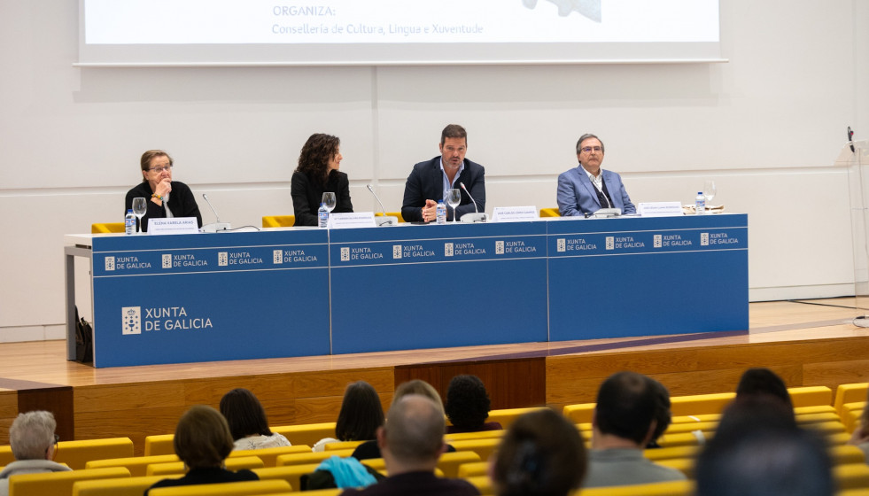 El conselleiro de Cultura, Lingua e Xuventude, José López Campos, en las jornadas 'Museos e arqueoloxía'.
