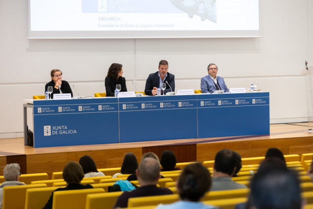El conselleiro de Cultura, Lingua e Xuventude, José López Campos, en las jornadas 'Museos e arqueoloxía'.
