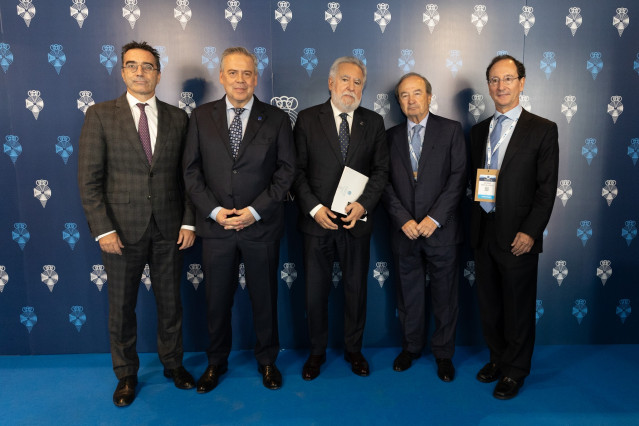 El conselleiro de Sanidade, Antonio Gómez Caamaño, en la inauguración del 101º Congreso de la Sociedad Española de Oftalmología que se celebra en Santiago.
