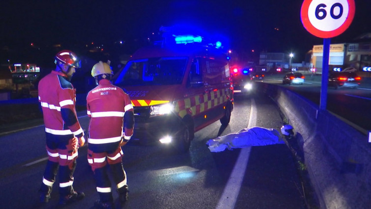 Accidente mortal en Mos: muere un motorista en una caída en la A-55 a la altura de Tameiga