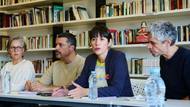 La portavoz nacional del BNG, Ana Pontón, en un acto en Ferrol.