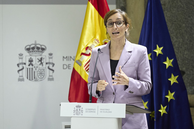 La ministra de Sanidad, Mónica García preside el evento conmemorativo de los 40 Años de la Legalización del Aborto en España, en el Ministerio de Igualdad, a 29 de septiembre de 2025.